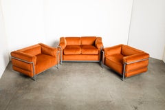Early Production 'LC3' and 'LC2' Set by Le Corbusier for Cassina, Signed