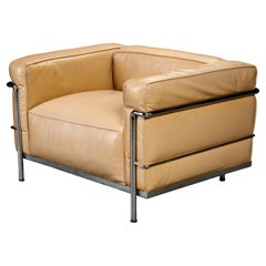 Loungesessel „LC3“ aus der frühen Produktion von Le Corbusier für Cassina, um 1970, signiert