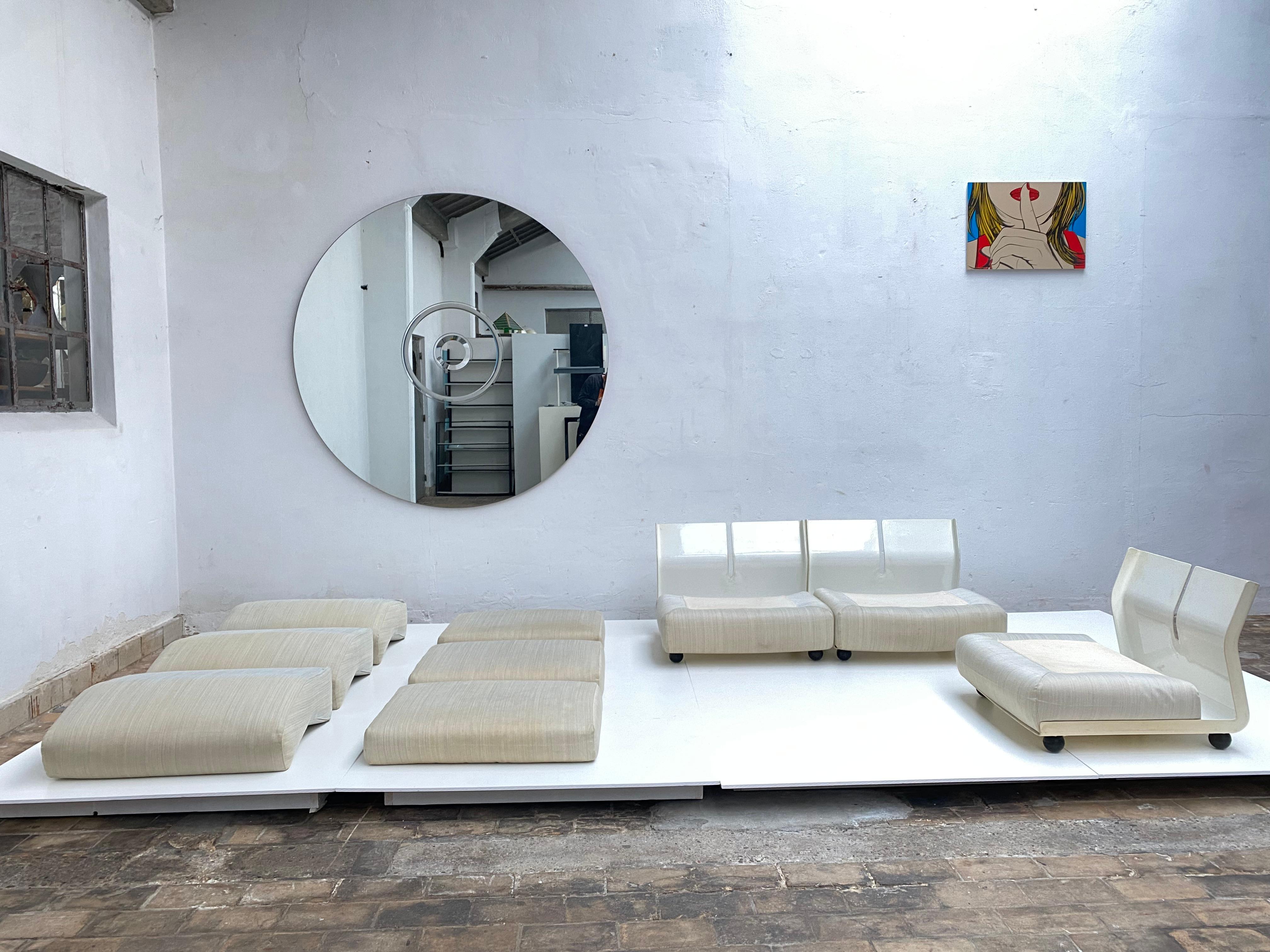 Early Production Mario Bellini 'Amanta' Modular Sofa Set + Table C&B Italia 1966 For Sale 3