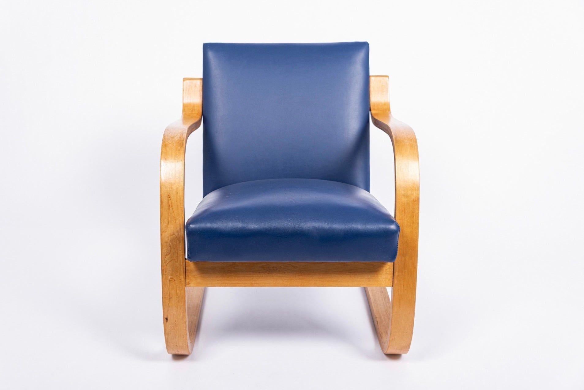 Finlandais Chaise à accoudoirs Model No 402 d'Alvar Aalto+Aalto, fabriquée en Finlande, années 1930 en vente