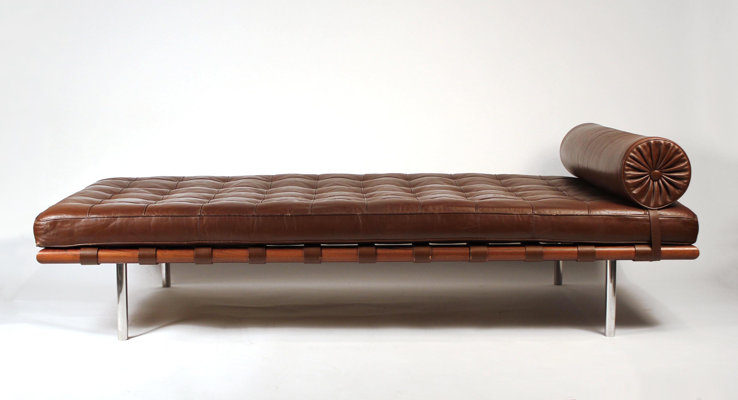 Steel Early Production, Rosewood Daybed designed by Ludwig Mies van der Rohe
