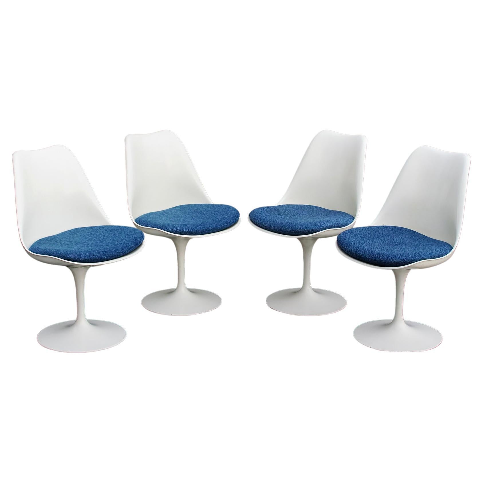 Early Production Saarinen Tulip Dining Chairs For Sale