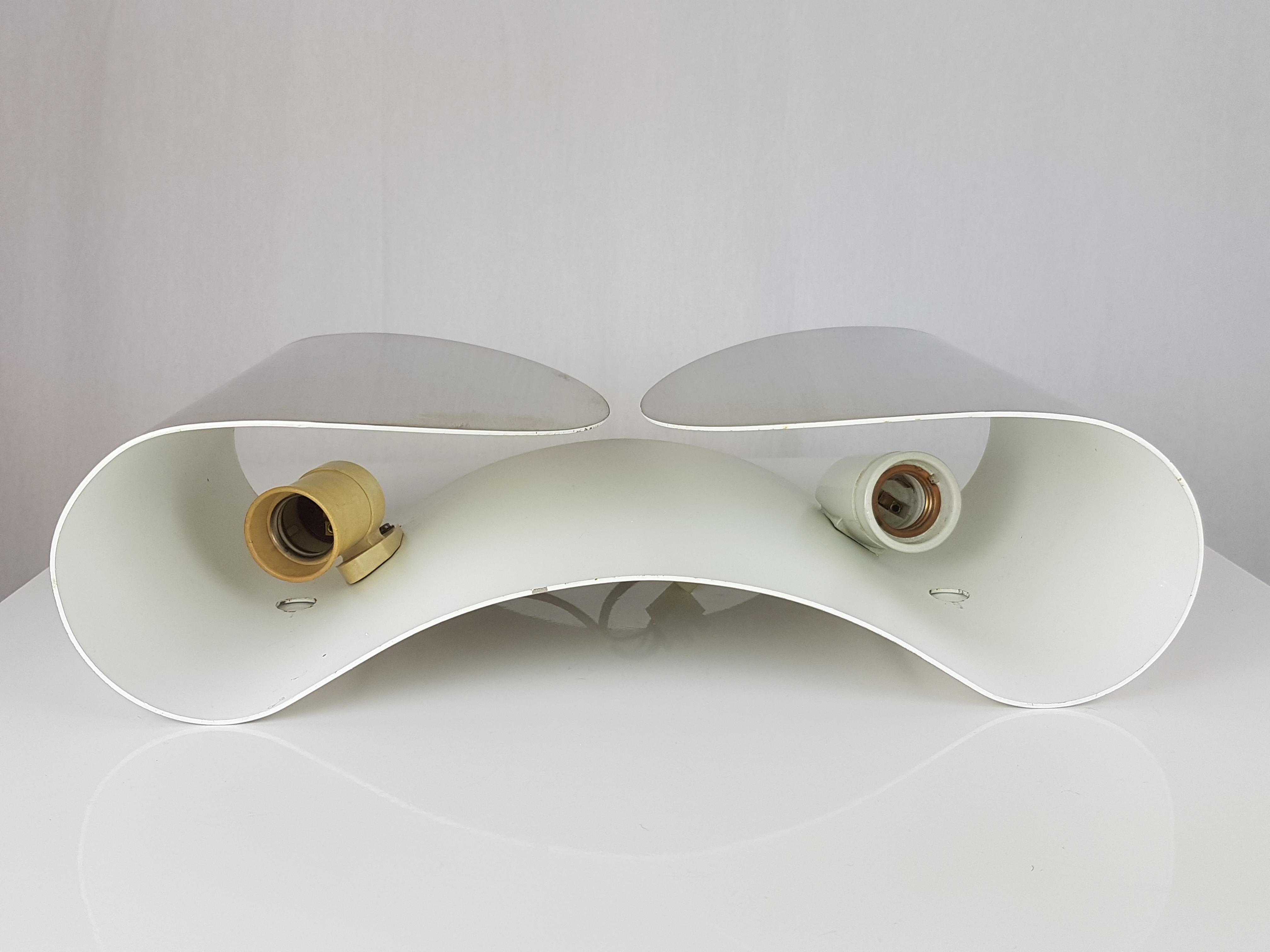Early production steel Foglio Sconces by Afra & Tobia Scarpa for Flos, 1960s For Sale 9