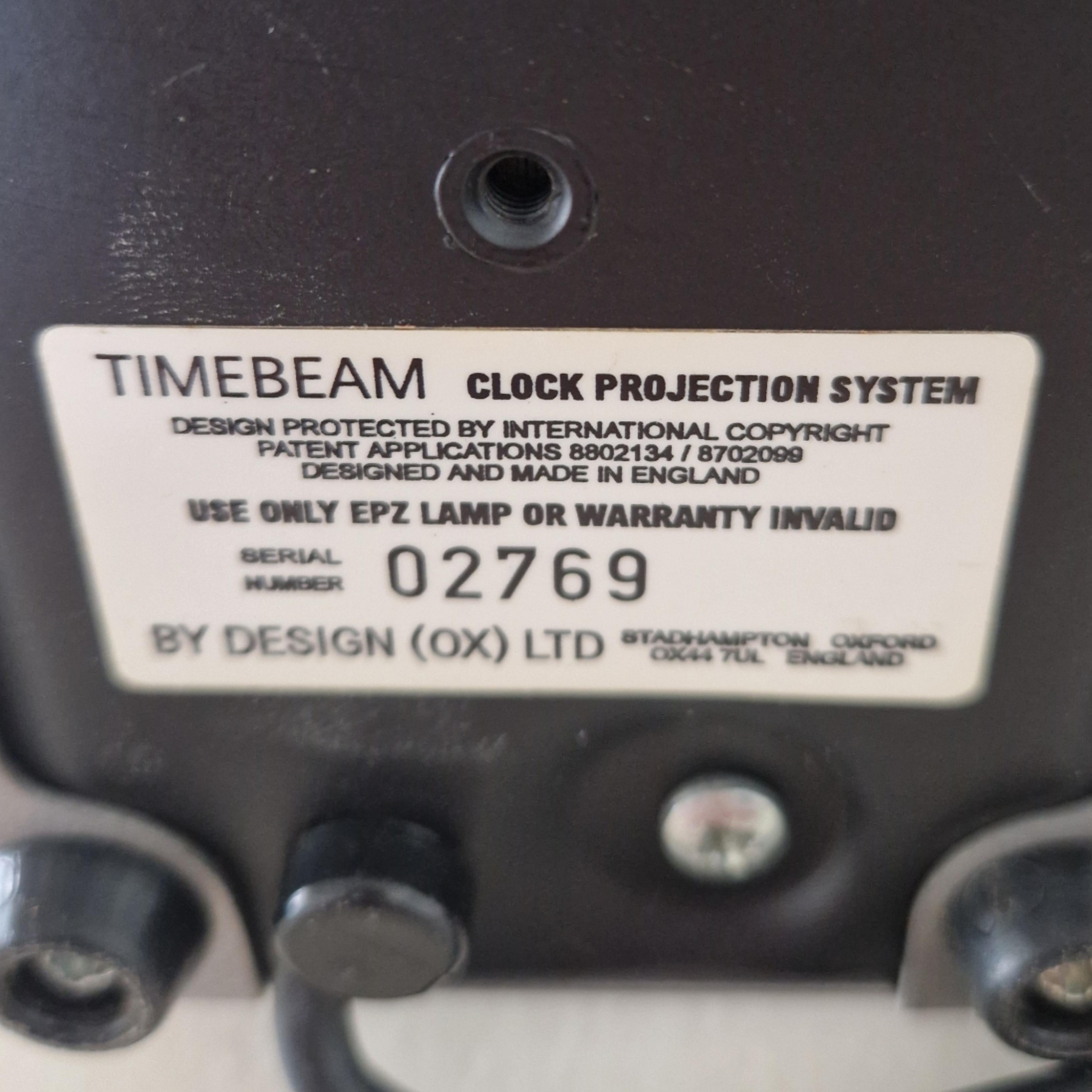 Early production Timebeam classic clock by Stephen Savage, UK 1980s For Sale 4