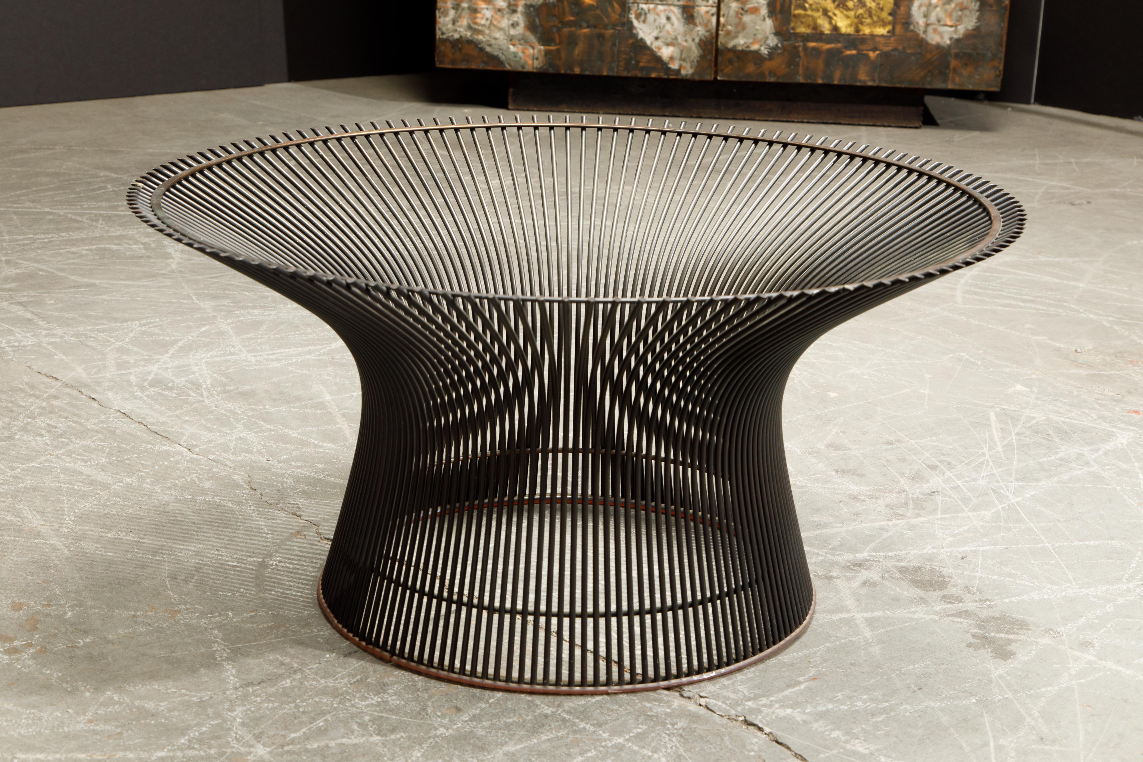 Early Production Warren Platner for Knoll International Bronze Coffee Table 8