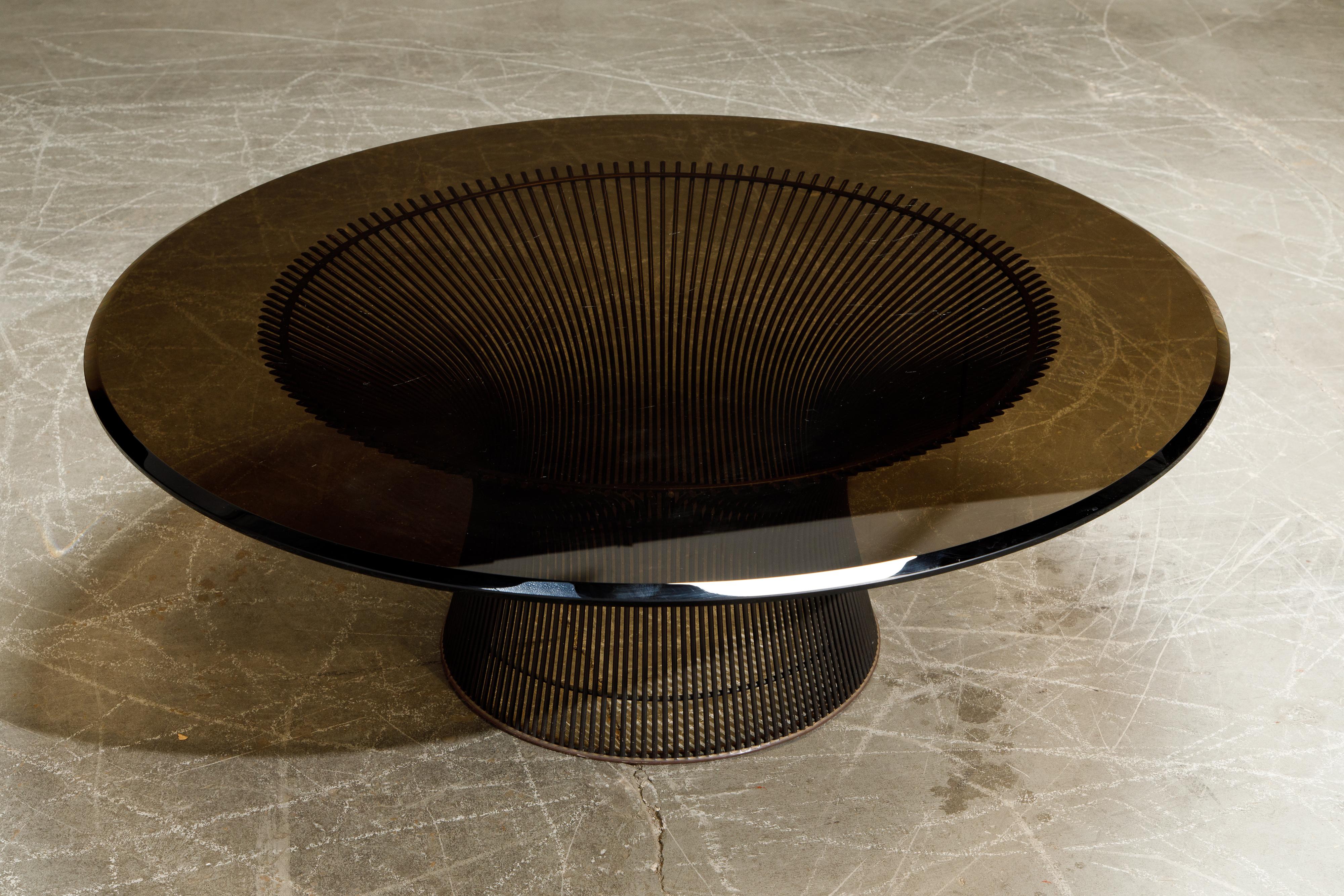 Mid-Century Modern Early Production Warren Platner for Knoll International Bronze Coffee Table