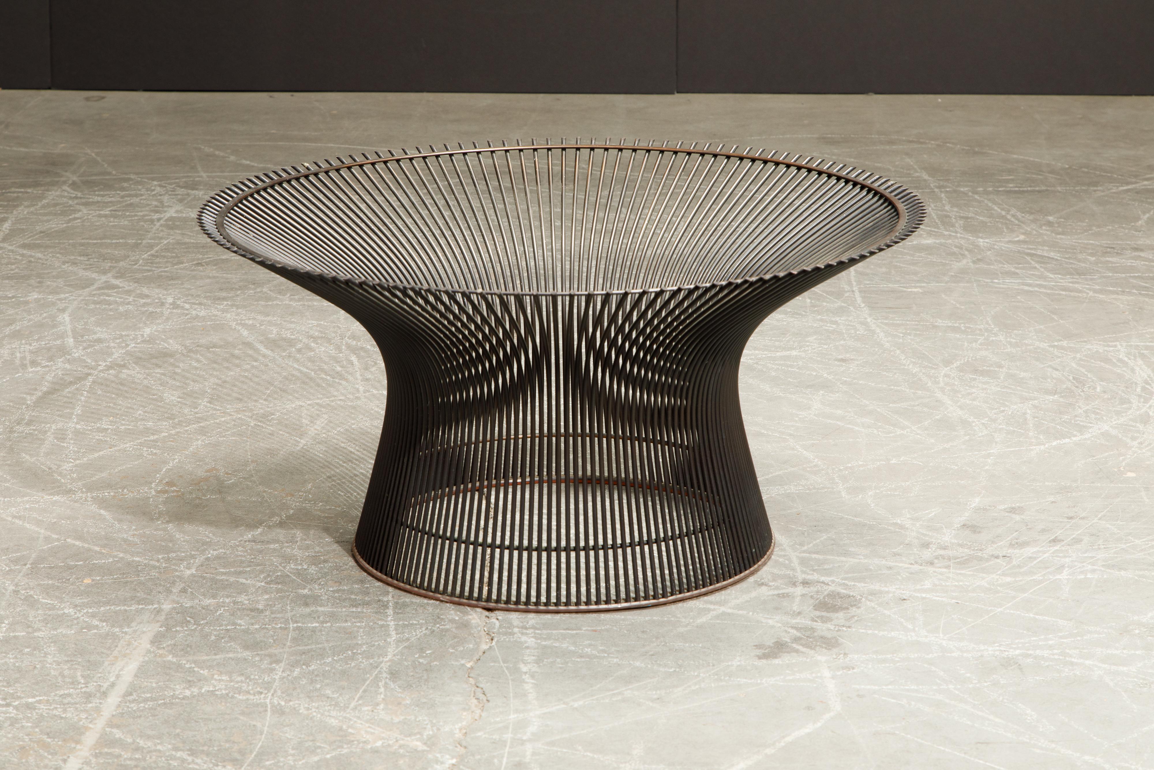 Early Production Warren Platner for Knoll International Bronze Coffee Table In Good Condition In Los Angeles, CA
