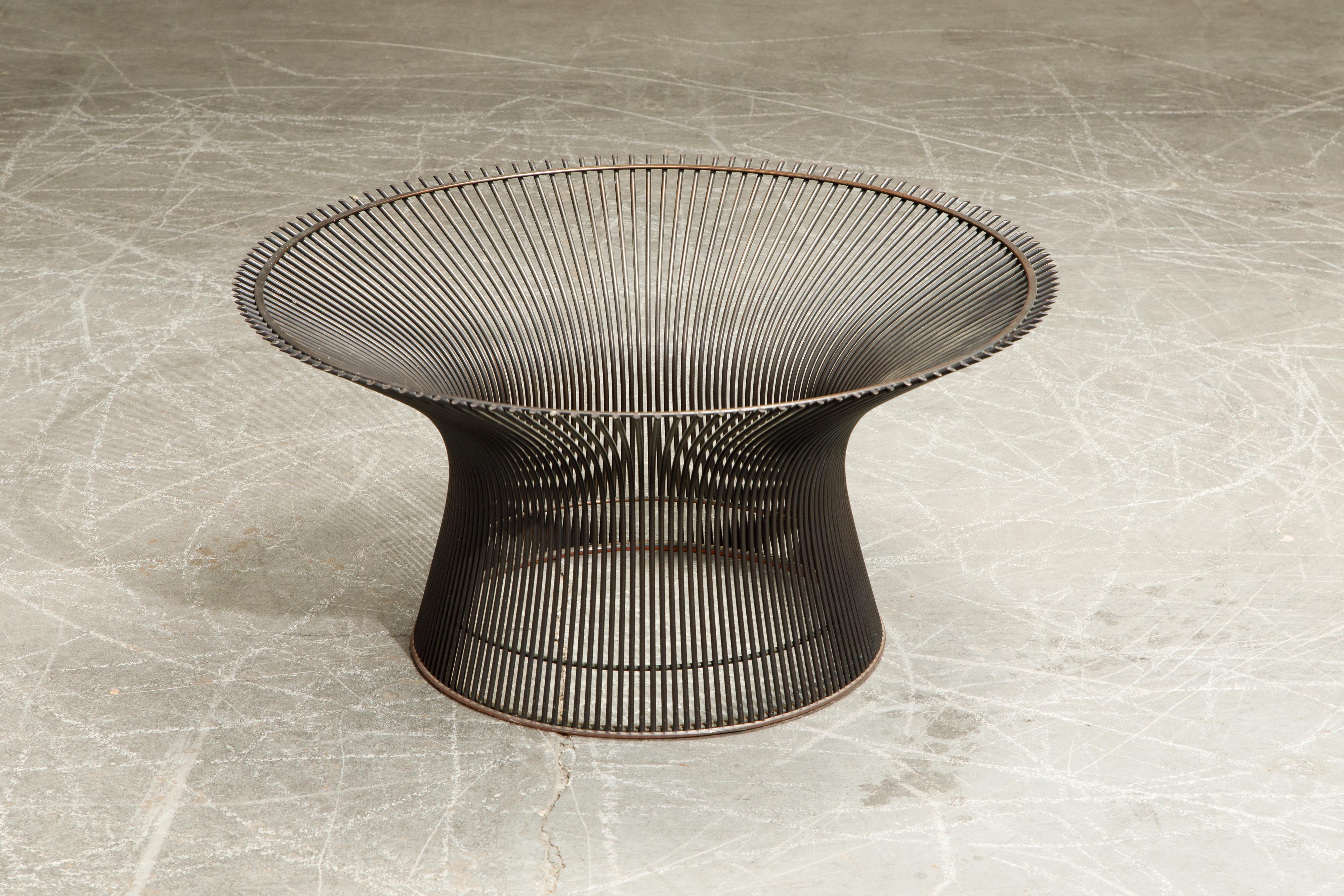 Mid-20th Century Early Production Warren Platner for Knoll International Bronze Coffee Table