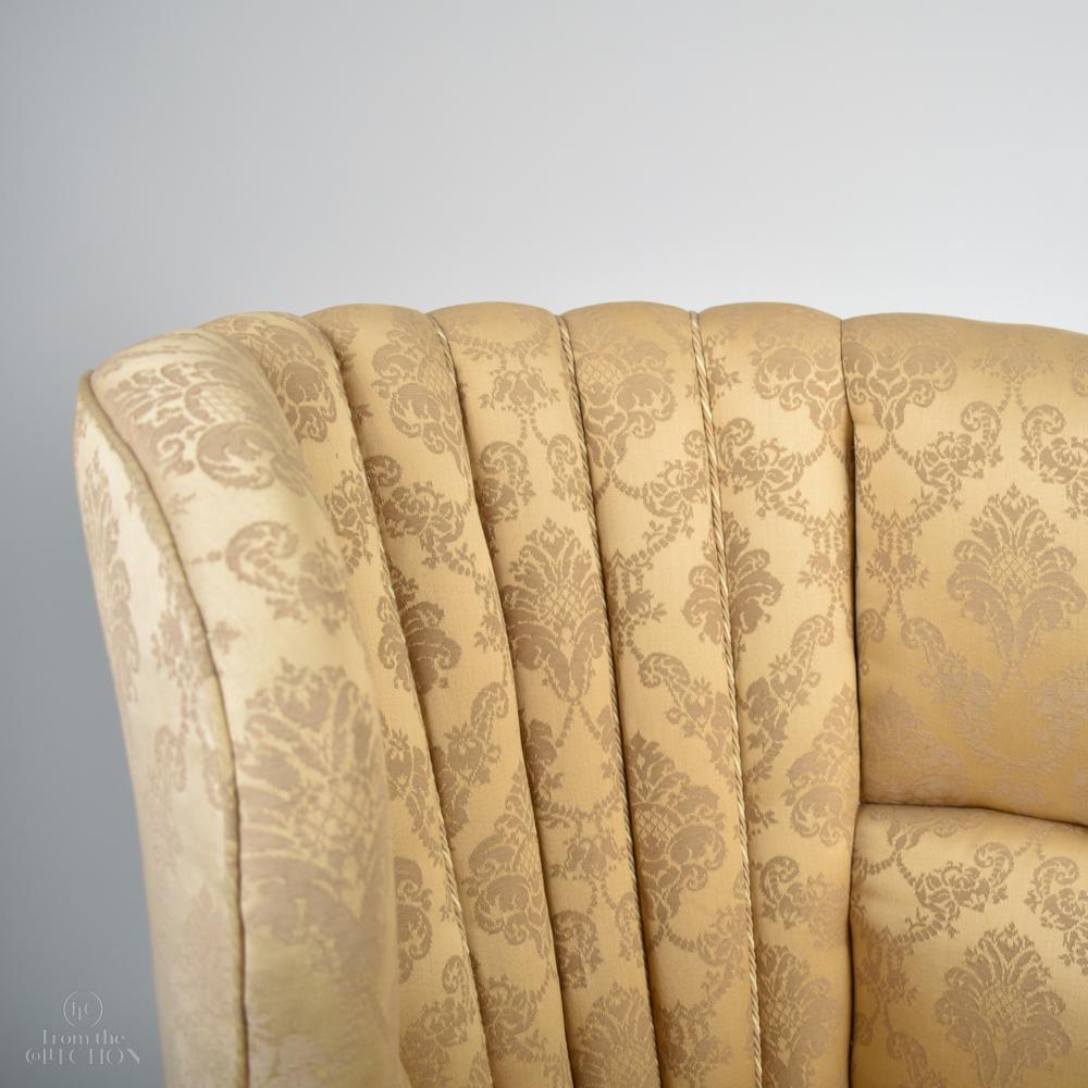 18th Century Early Queen Anne Curved Back Cream Armchairs