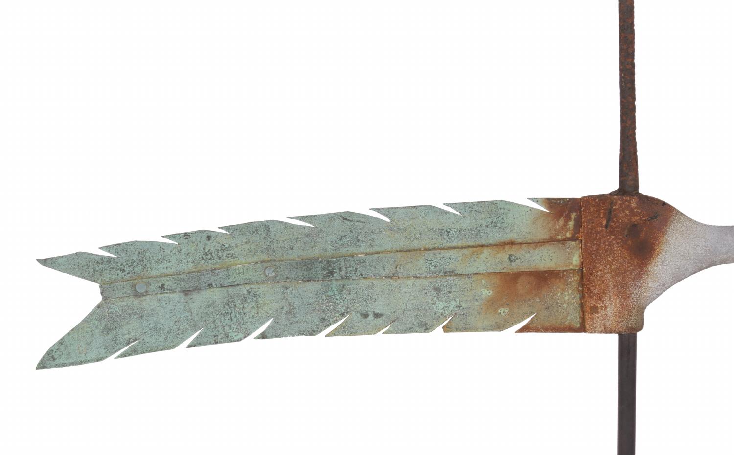 Early Quill Weathervane with Exceptional Form and Original Surface In Good Condition In York County, PA