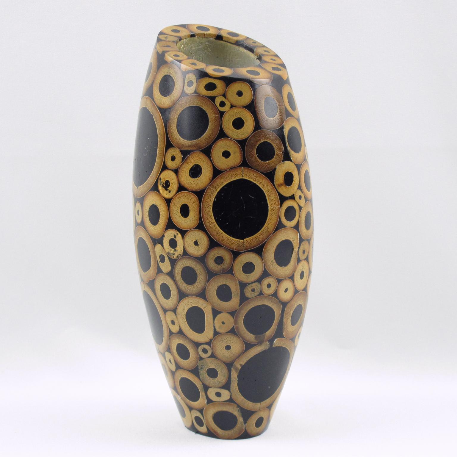 Français Vase en bambou R & Y Augousti Paris, début de siècle en vente