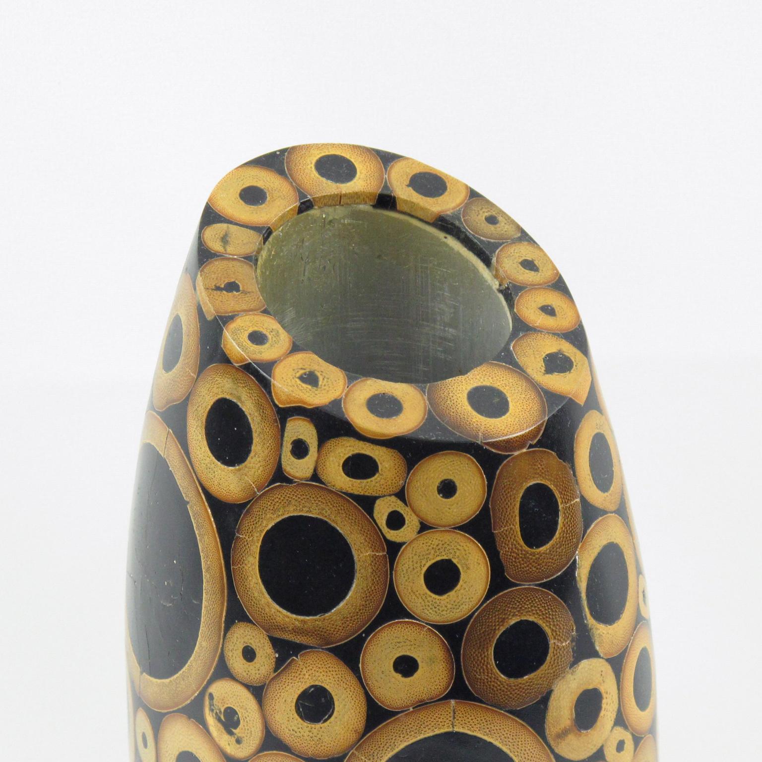 French Early R & Y Augousti Paris Bamboo Vase