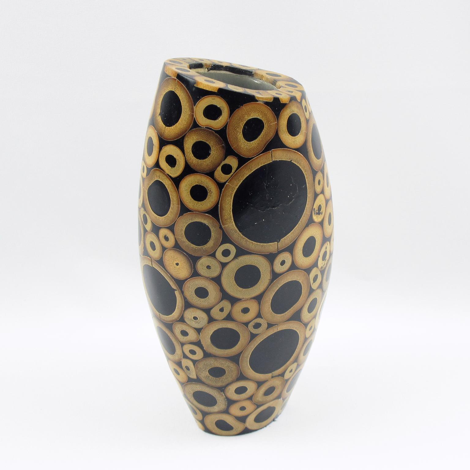 Bambou Vase en bambou R & Y Augousti Paris, début de siècle en vente