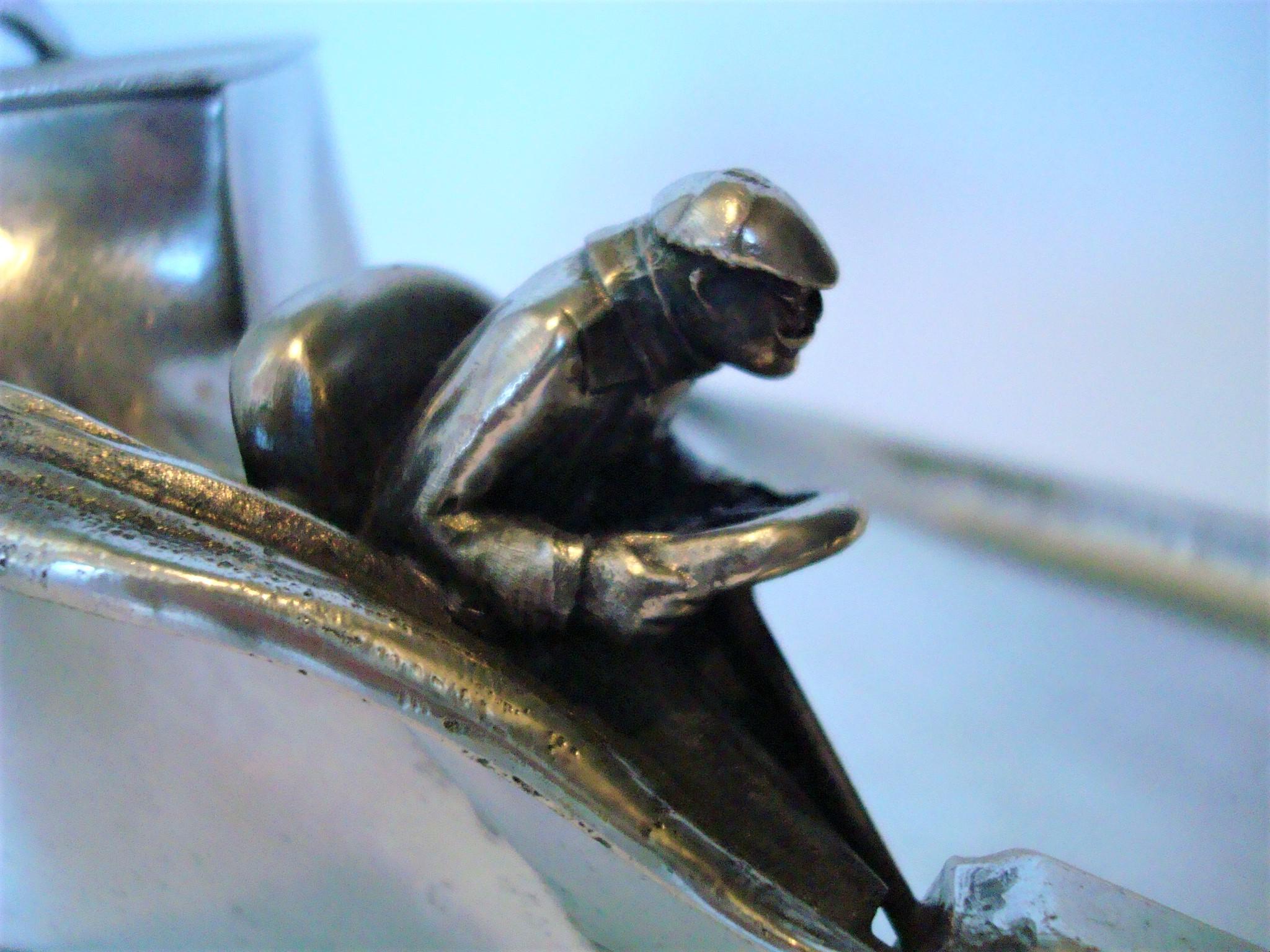20th Century Early Racing Car Sculpture Desk Piece / Inkwell, ca. 1905-1915 Automobilia