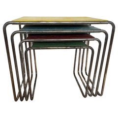 Tables gigognes Bauhaus B9, Marcel Breuer/ Thonet licence