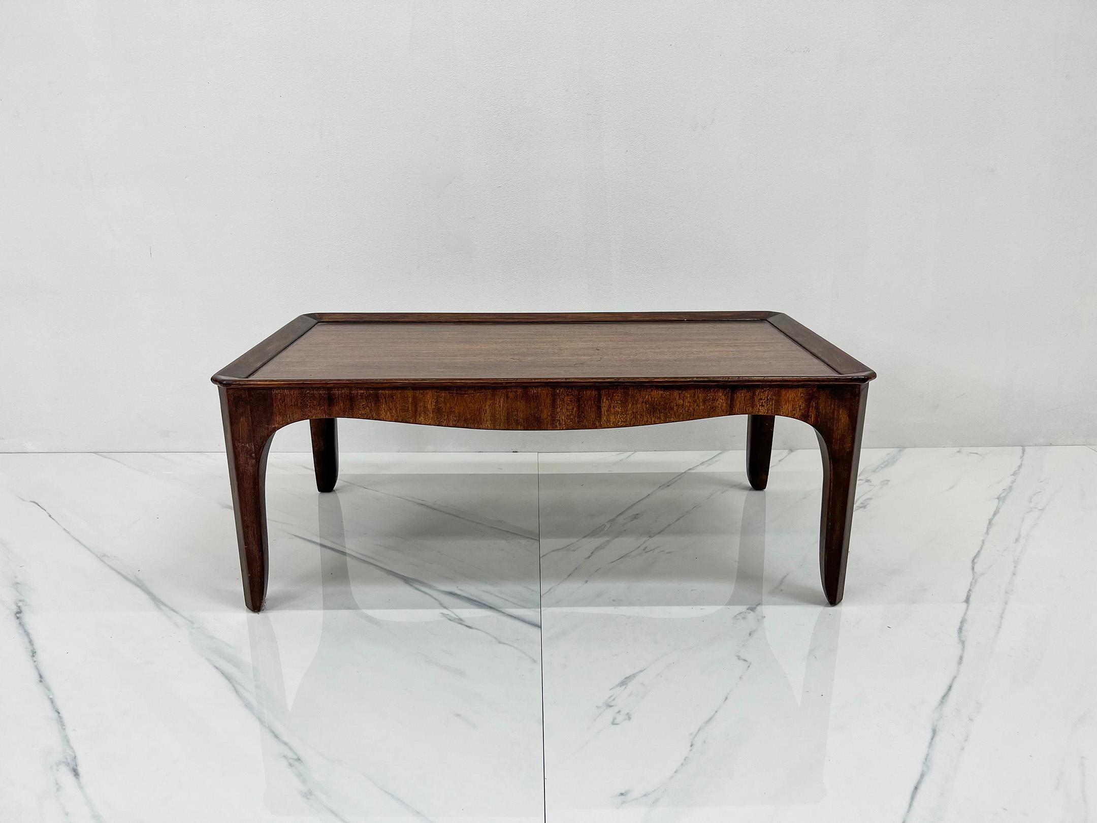 Mid-20th Century Early Rare Edward Wormley Mahogany Coffee Table, Dunbar Furniture, 1940's For Sale