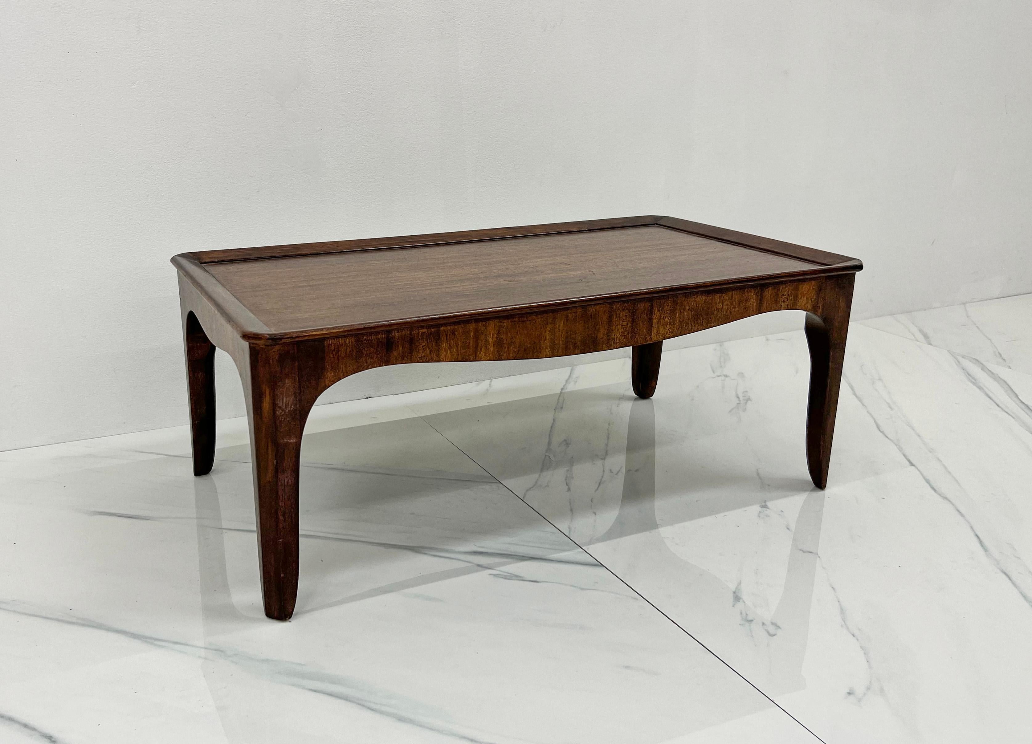 Early Rare Edward Wormley Mahogany Coffee Table, Dunbar Furniture, 1940's For Sale 1