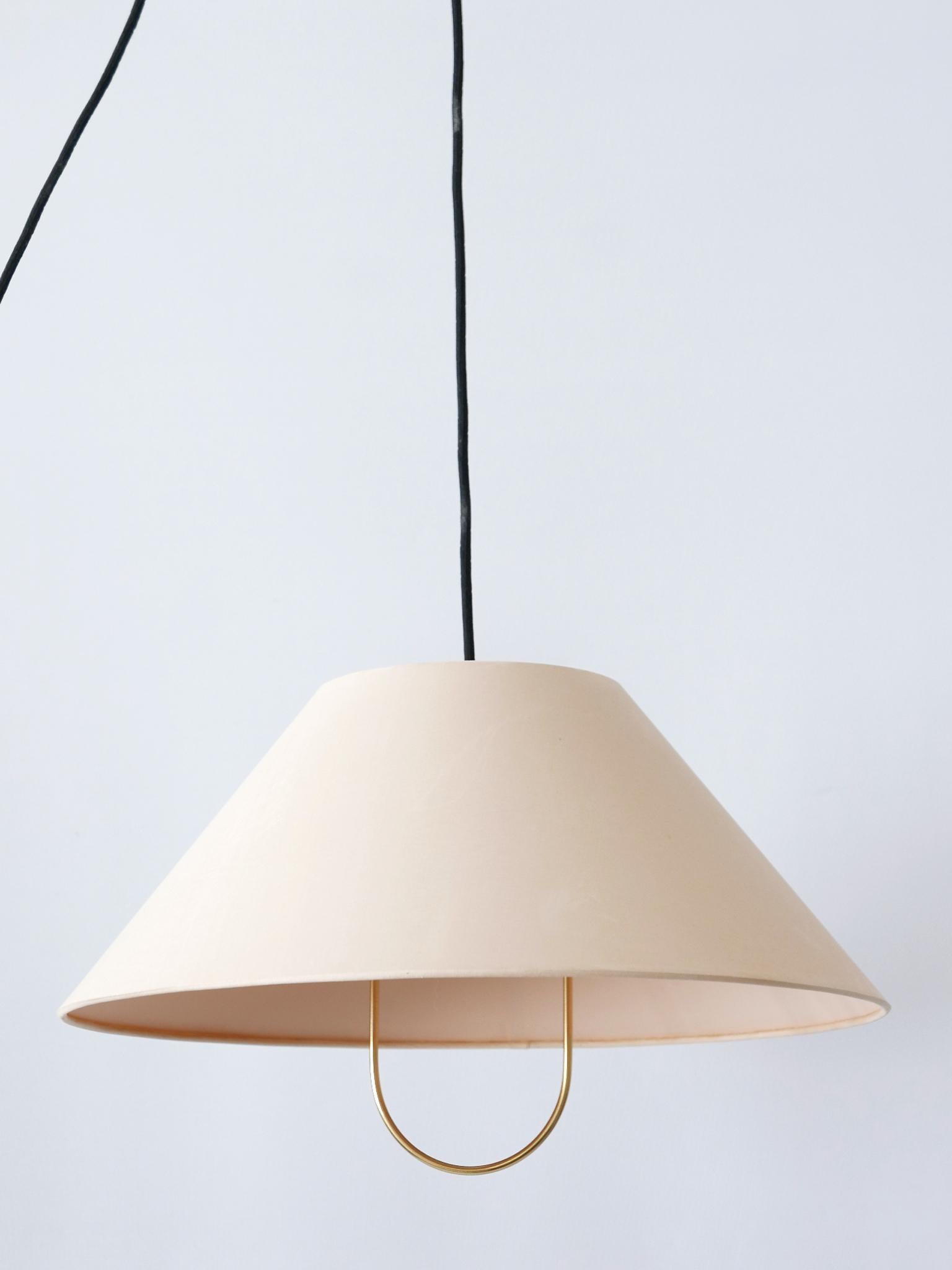 Mid-20th Century Early, Rare & Elegant Counterweight Pendant Lamp by Florian Schulz Germany 1960s