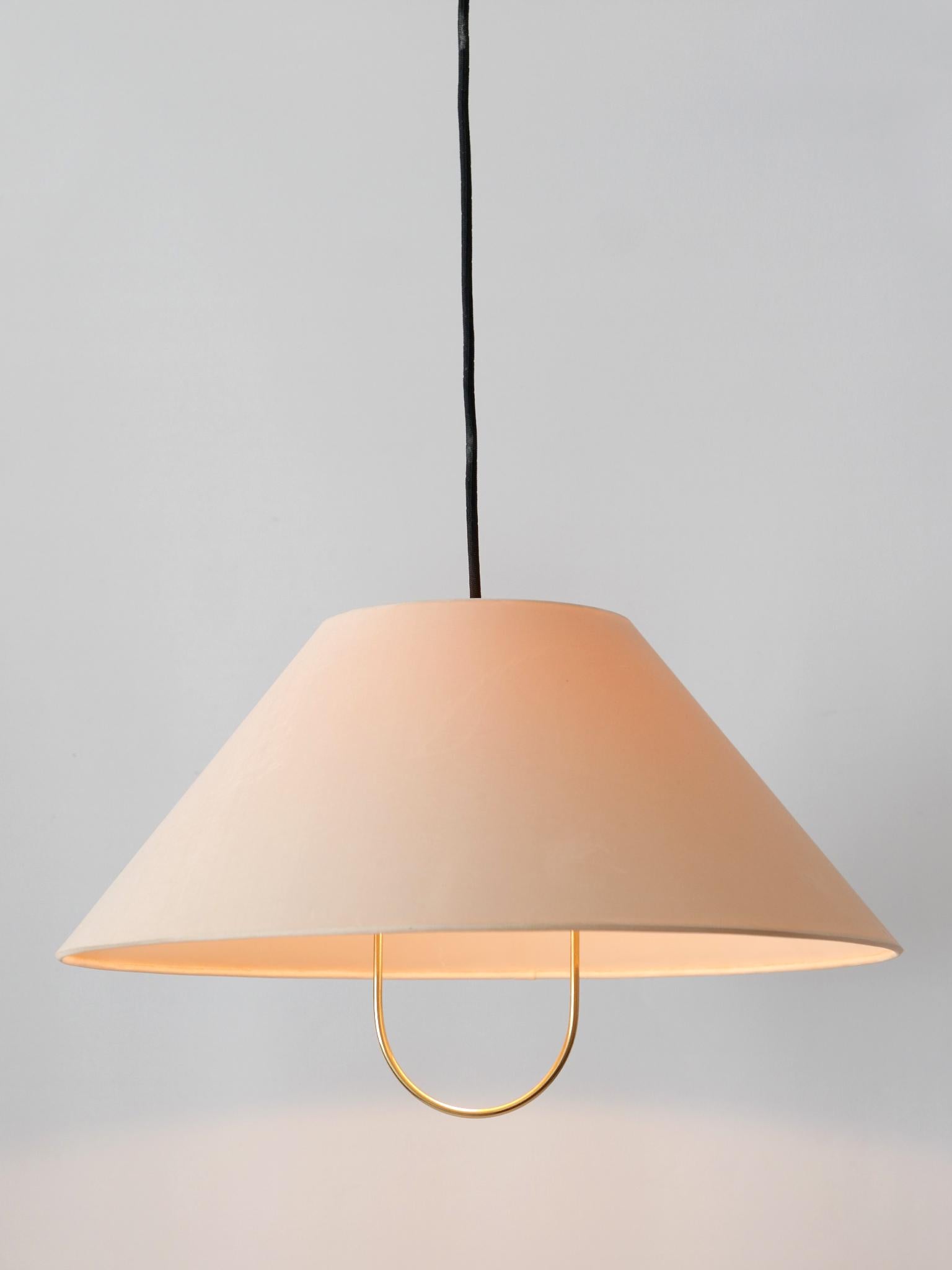 Early, Rare & Elegant Counterweight Pendant Lamp by Florian Schulz Germany 1960s 1