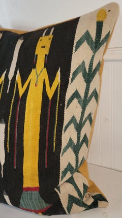 Early & Rare Navajo Yei Indian Weaving Pillows