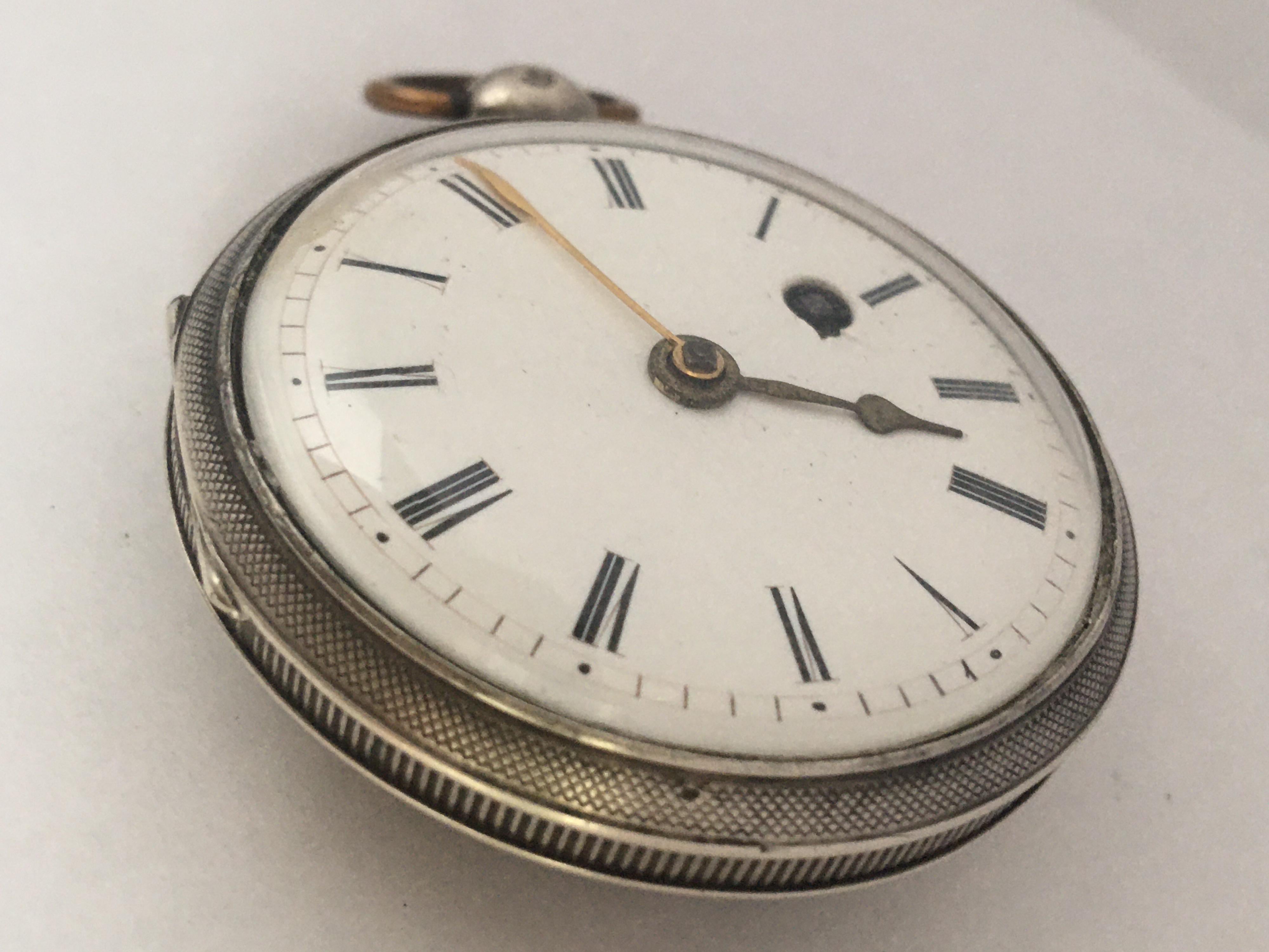 Early Rare Verge Fusee Silver Pocket Watch For Sale 4