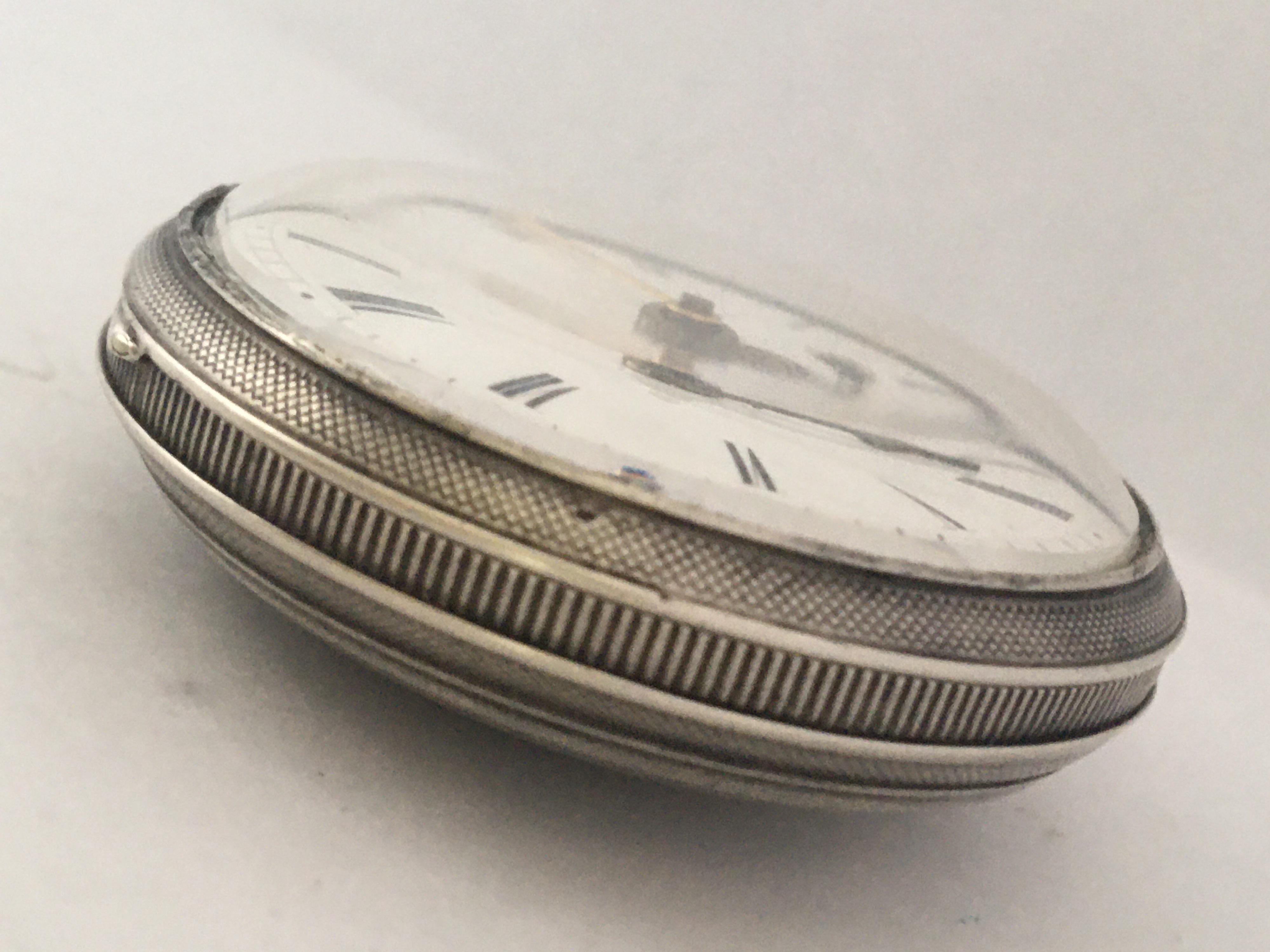 Early Rare Verge Fusee Silver Pocket Watch For Sale 6