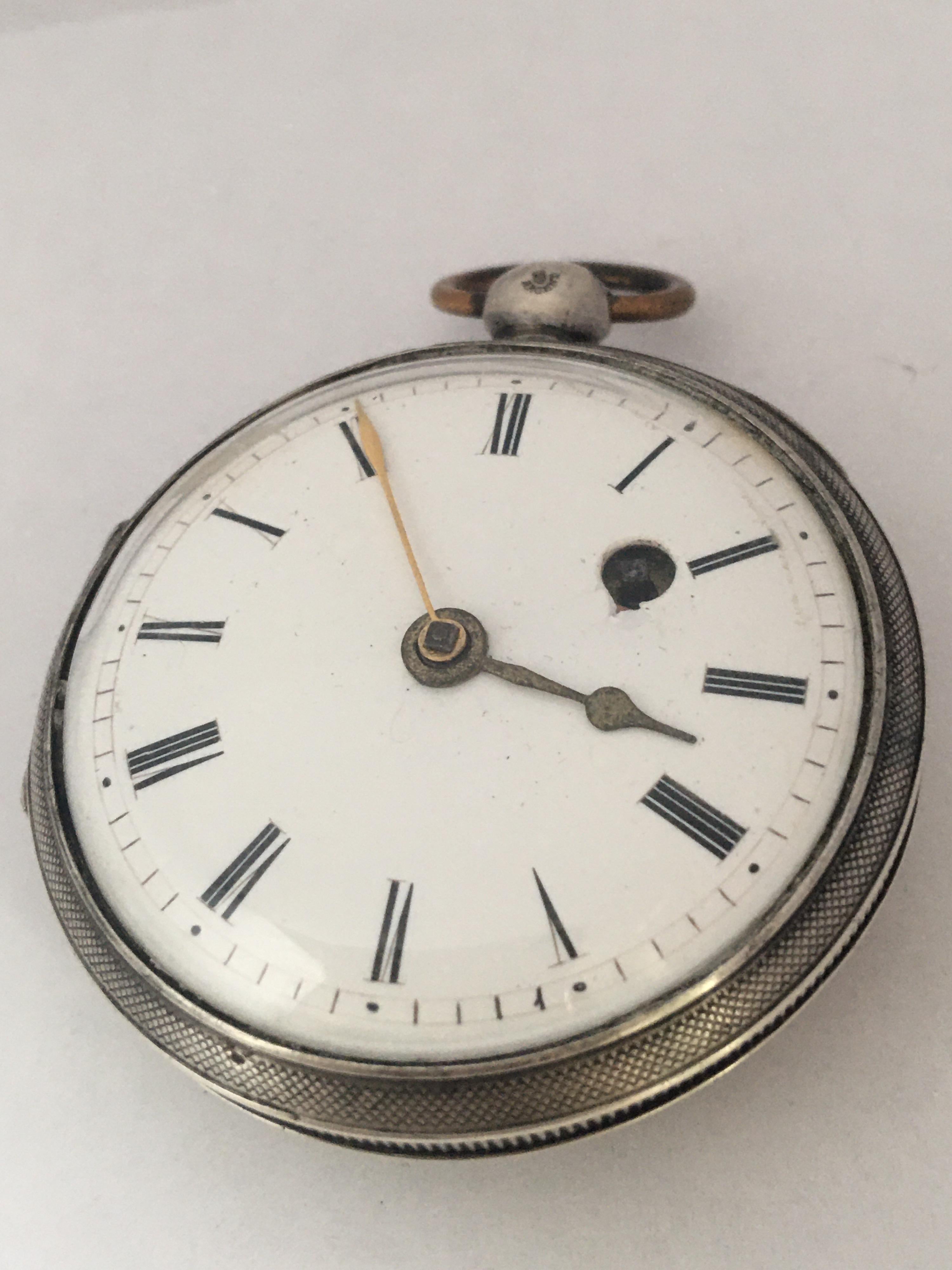 Early Rare Verge Fusee Silver Pocket Watch For Sale 7