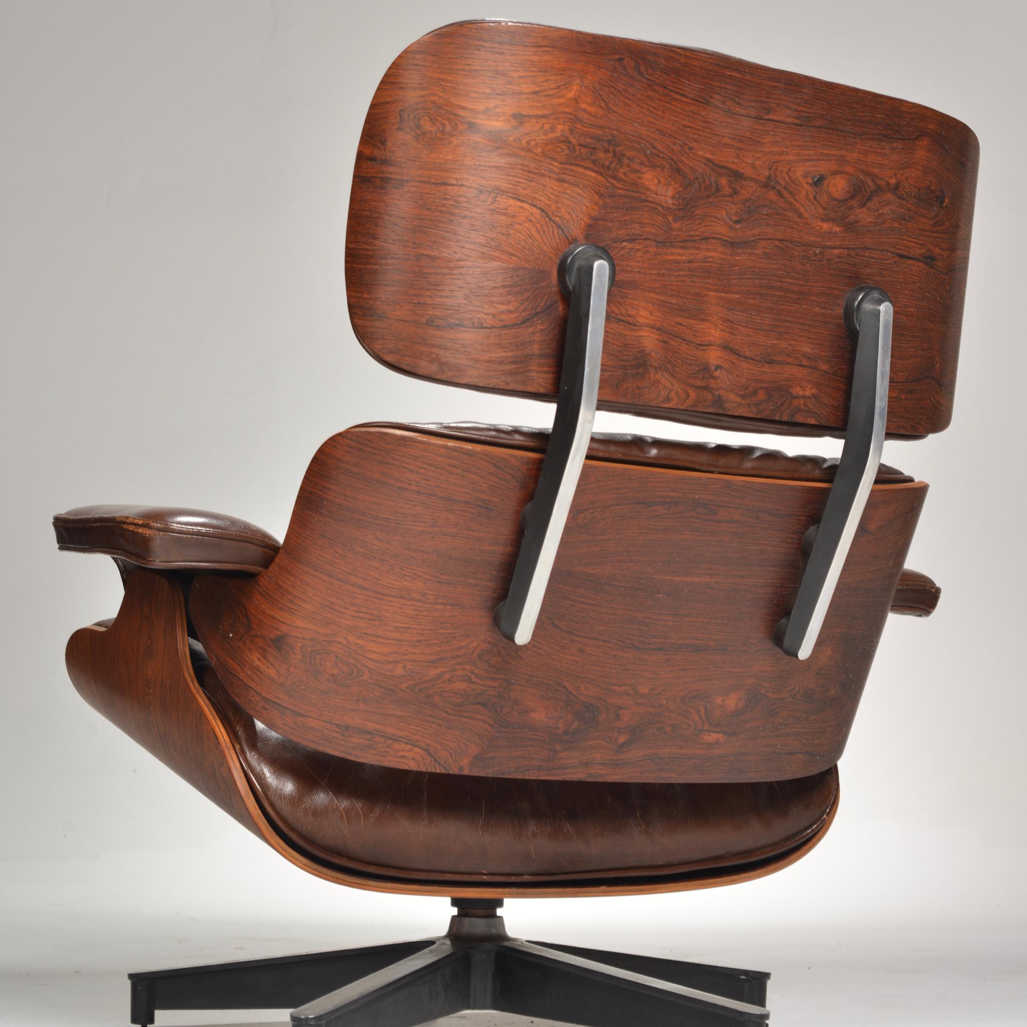 Early Ray & Charles Eames for Herman Miller Lounge Chair and Ottoman in Rosewood 1