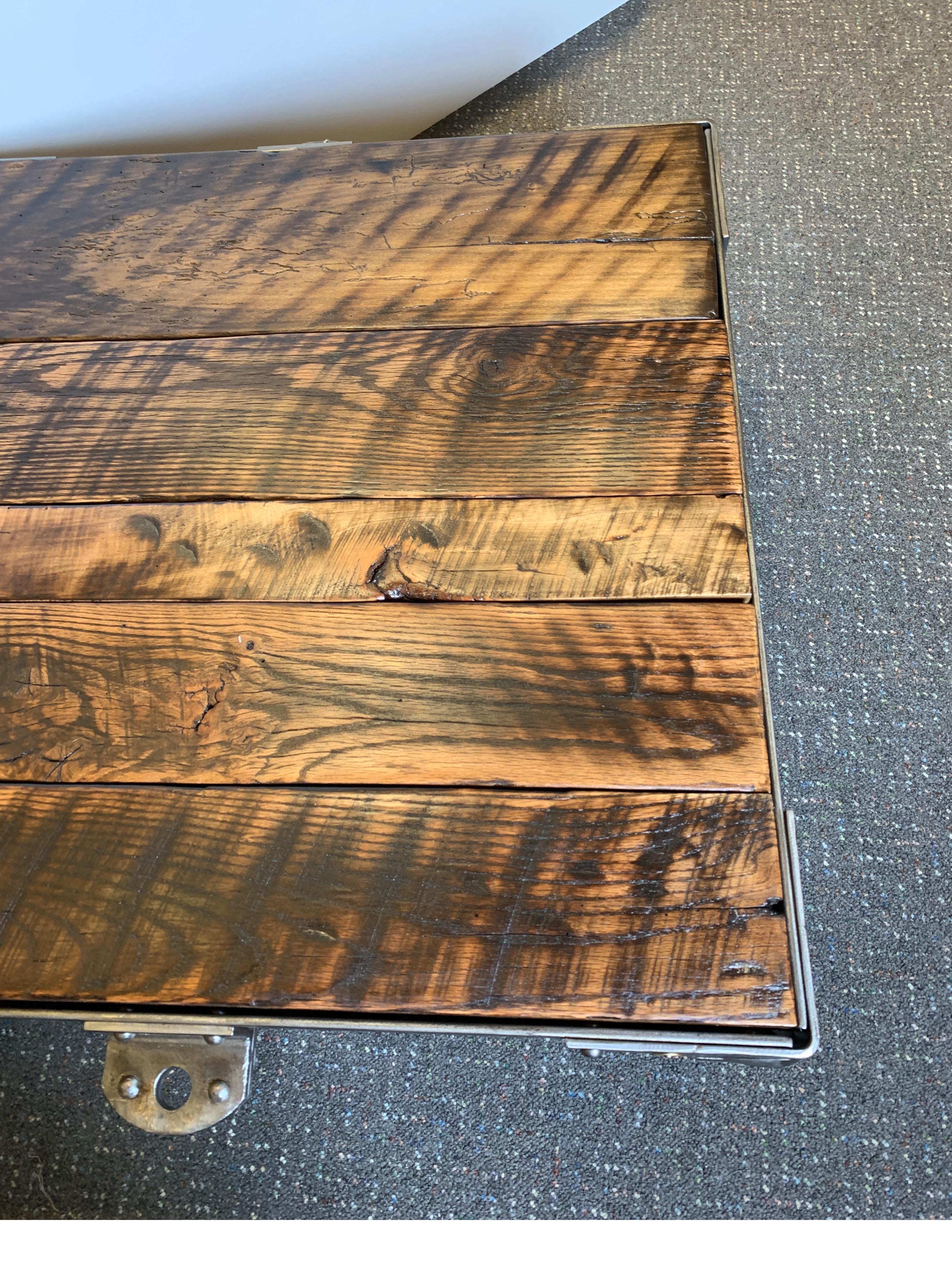 20th Century Early Reclaimed and Refinished Factory Cart