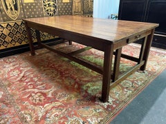 Early Renaissance-Louis XIII Solid Oak Farmhouse Table, 19th Century