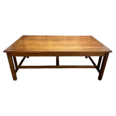 Early Renaissance-Louis XIII Solid Oak Farmhouse Table, 19th Century