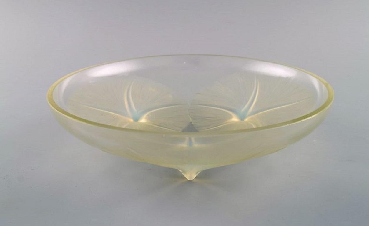 Early 20th Century Early René Lalique Volubilis Bowl in Clear and Frosted Mouth Blown Art Glass For Sale