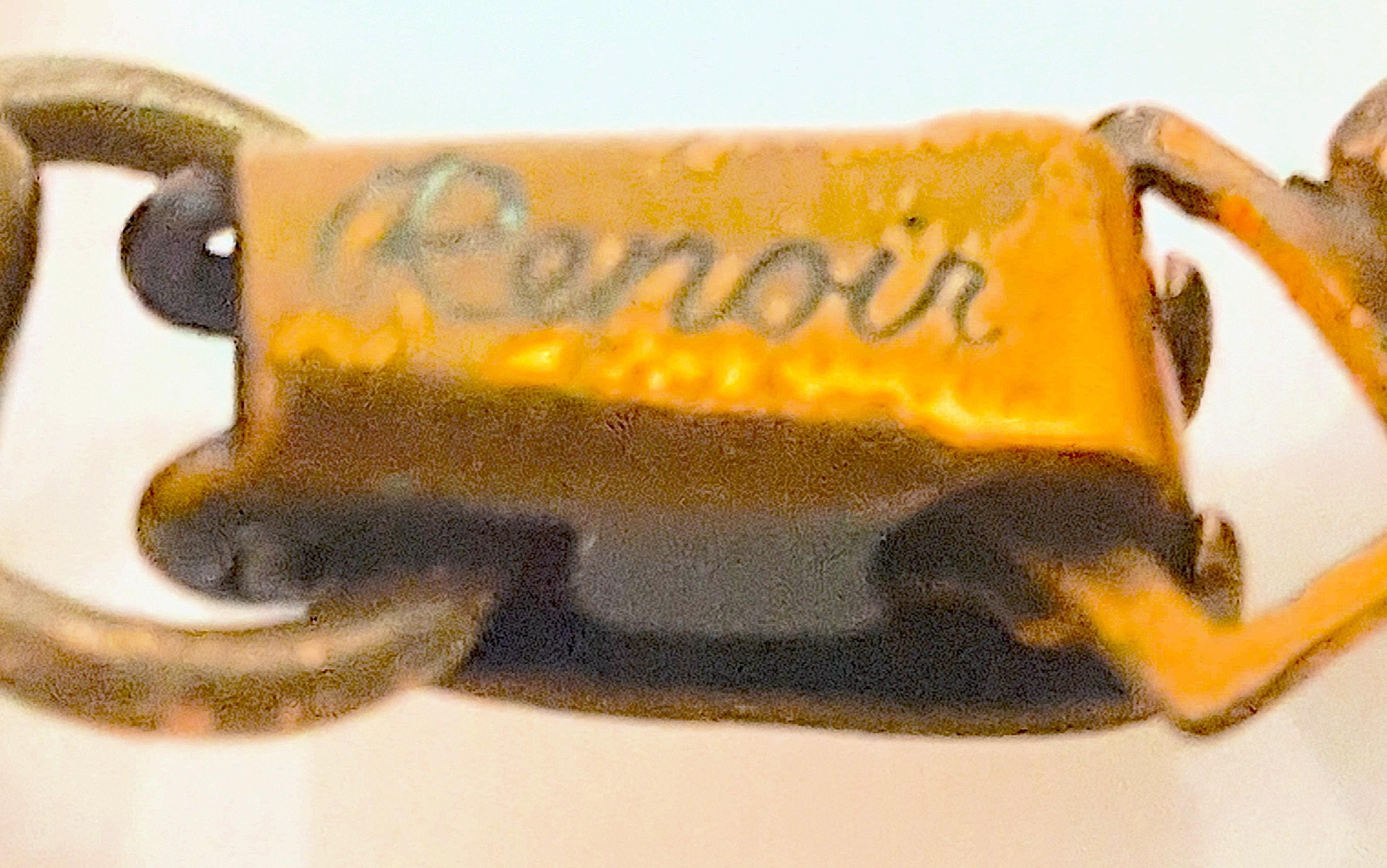 Frühe Renoir MidCentury Kupfer stilisierte Tulpen 18 Gliederhalskette Halskette im Angebot 1