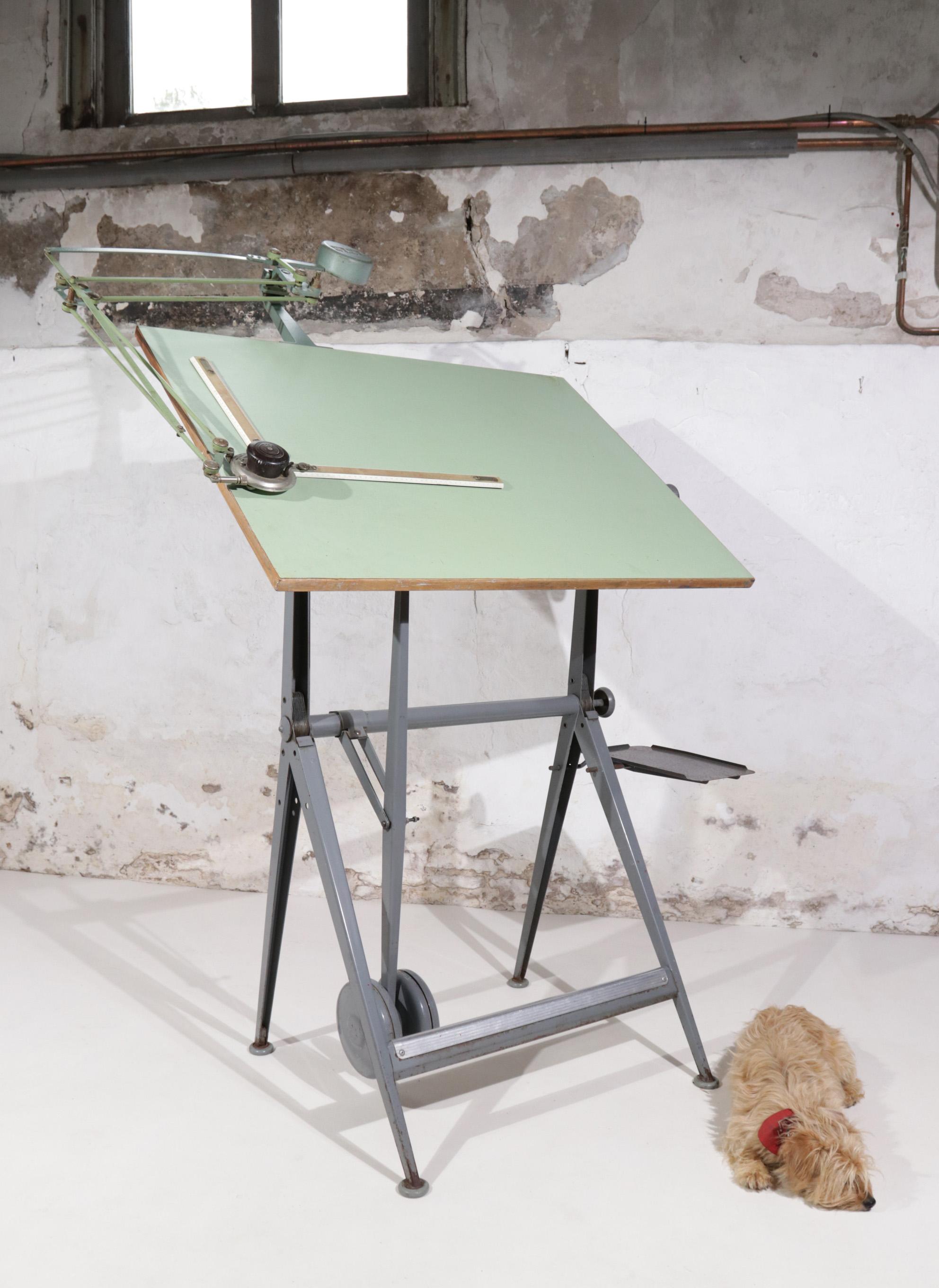Mid-20th Century Early Reply Architect Drafting Table Friso Kramer, Wim Rietveld Ahrend de Cirkel