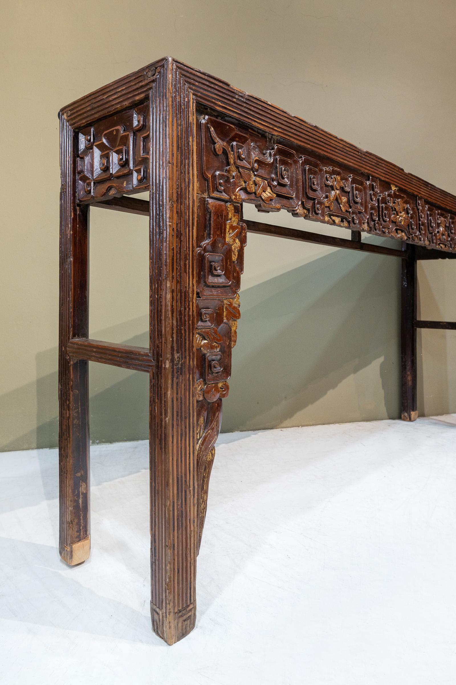 Qing Early Republic Carved Altar Table from Chaozhou, China