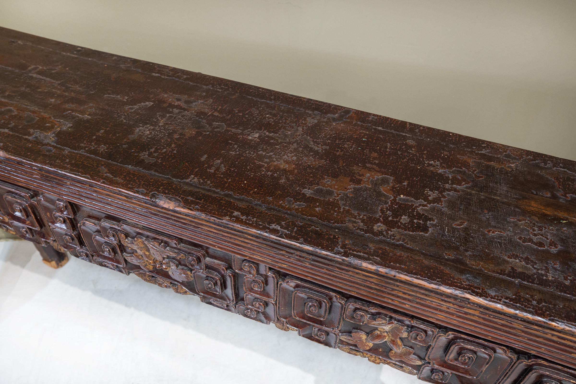 Hand-Carved Early Republic Carved Altar Table from Chaozhou, China