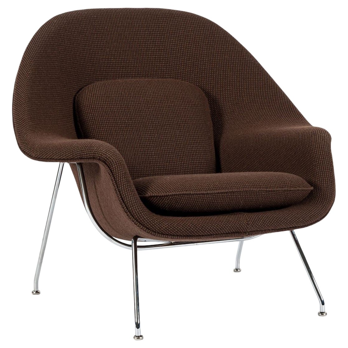 Early Restored Mid Century Brown Womb Lounge Chair by Saarinen for Knoll