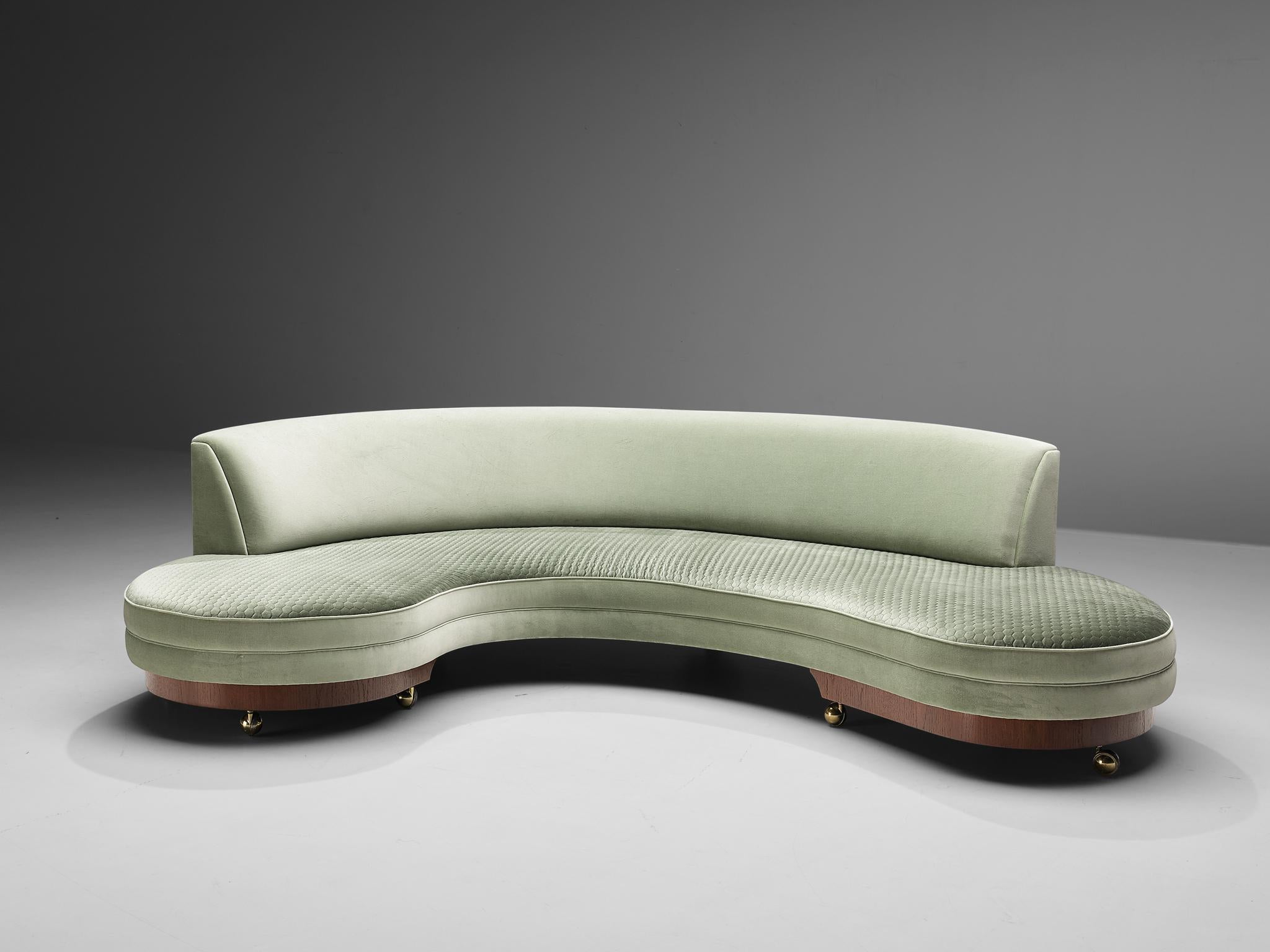 Mid-Century Modern Early Reupholstered Vladimir Kagan 'Serpentine' Sofa