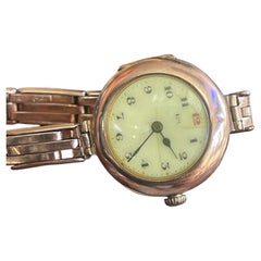 Early Rolex Wilsdorf & Davis 9ct Gold Bracelet Wristwatch, c.1919