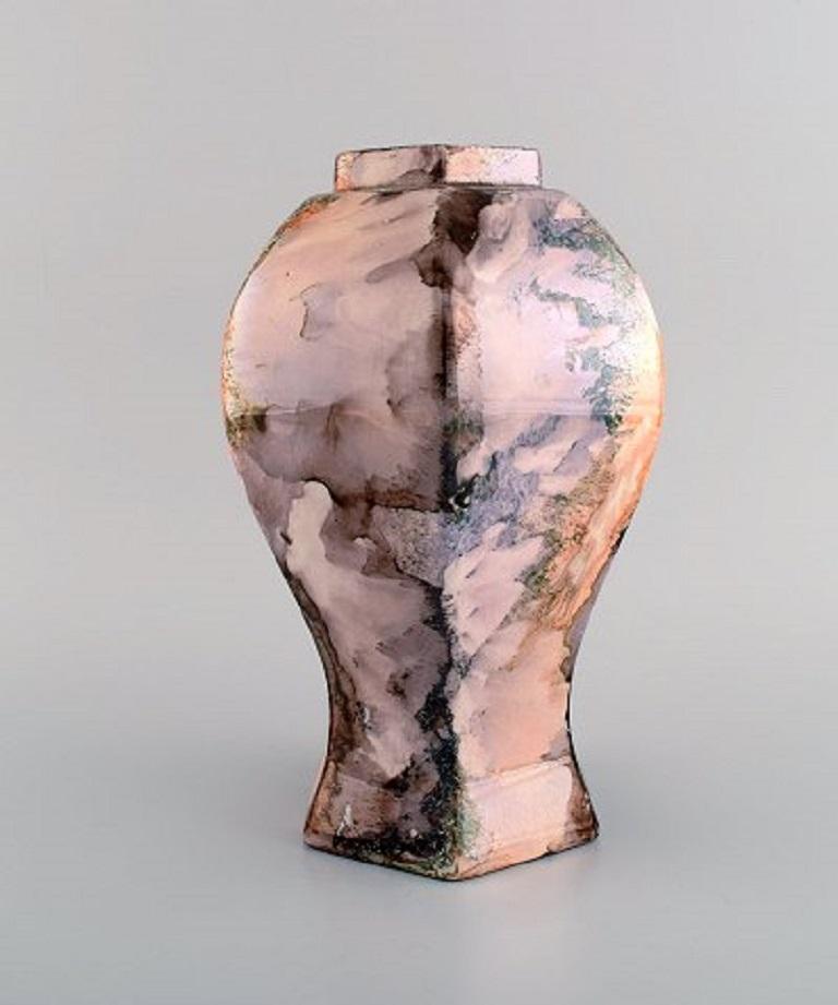 Early Rörstrand Art Deco Vase in Glazed Ceramics, 1920s In Excellent Condition For Sale In Copenhagen, DK