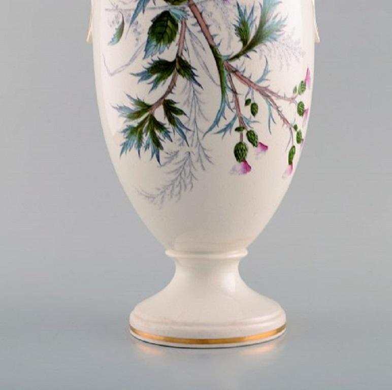 Swedish Early Rörstrand Vase in Faience with Floral Motifs, circa 1920