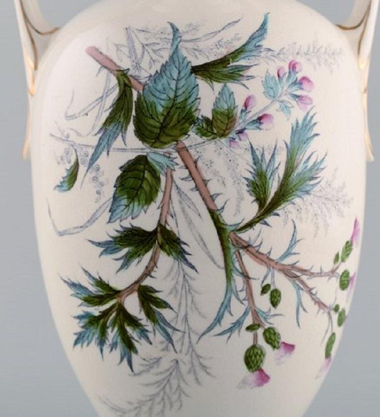 Early Rörstrand Vase in Faience with Floral Motifs, circa 1920 In Good Condition In Copenhagen, DK