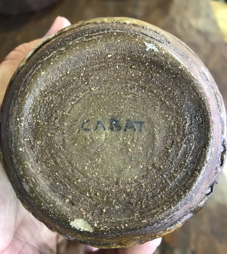 Mid-20th Century Rose Cabat Signed Mid-Century Modern Ceramic Pottery Vase Vessel, circa 1950s