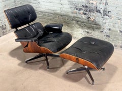 Early Rosewood Eames 670 Lounge Chair 671/Ottoman, 1960