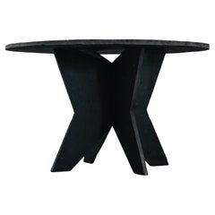 Early Round Slate Center Table From Belgium, Circa 1850