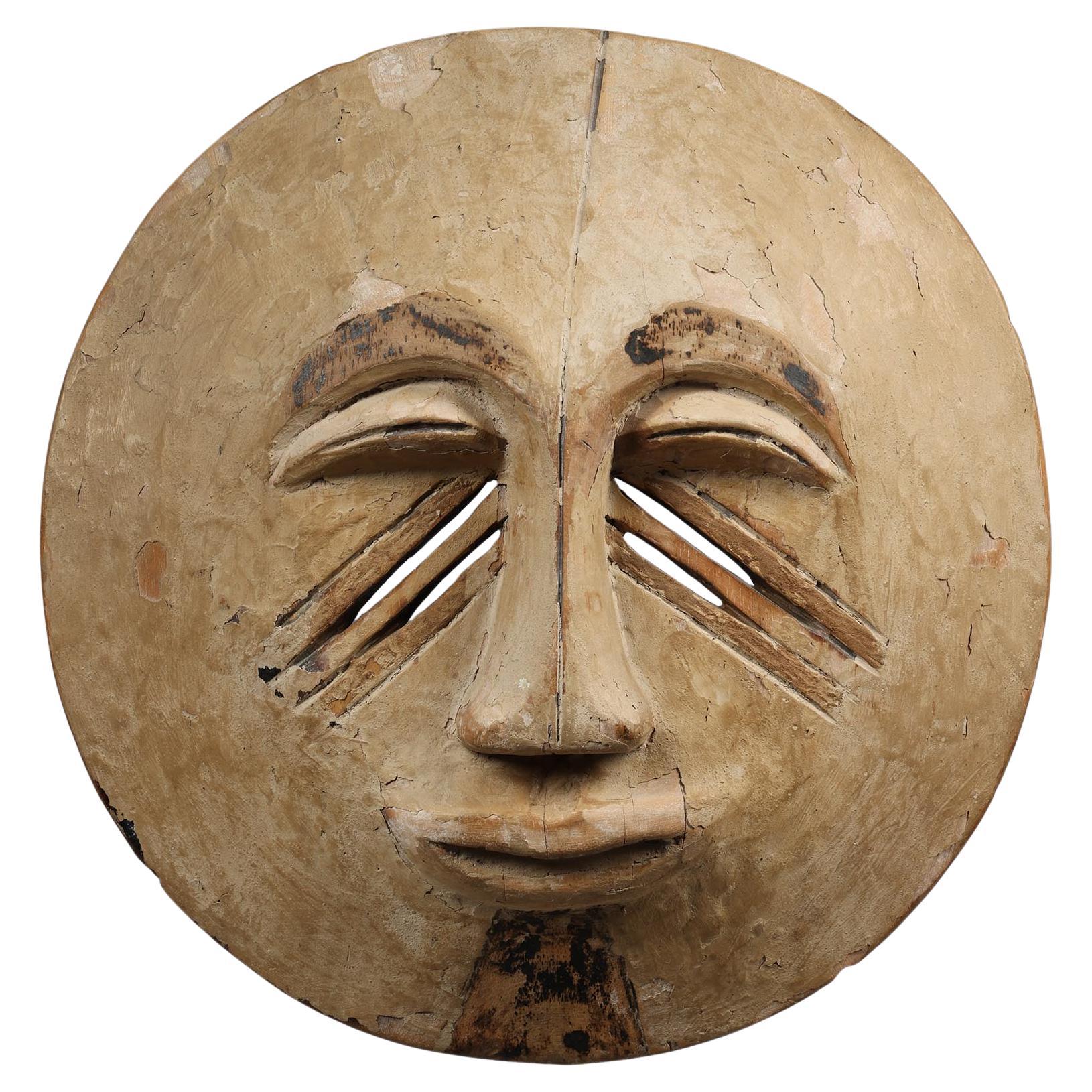 Early Round Wood Yela M'Bole Mask DRC Congo Africa
