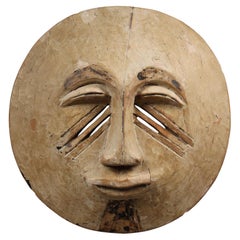 Early Round Wood Yela M'Bole Mask DRC Congo Africa