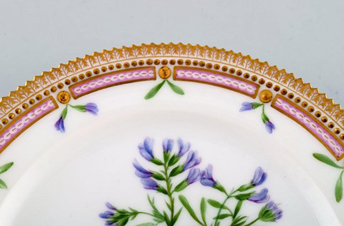 Neoclassical Early Royal Copenhagen Flora Danica Lunch Plate, 1894-1900