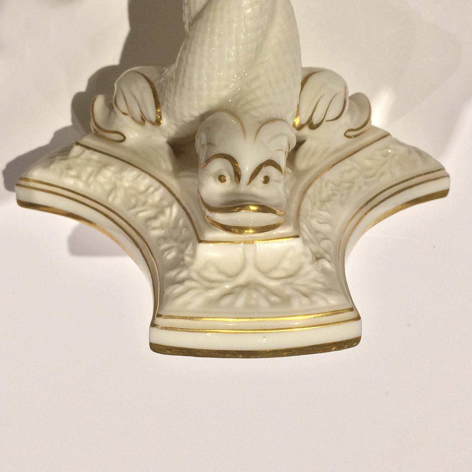 Early Royal Worcester Triple Dolphin Comport, circa 1880 In Good Condition For Sale In Daylesford, Victoria