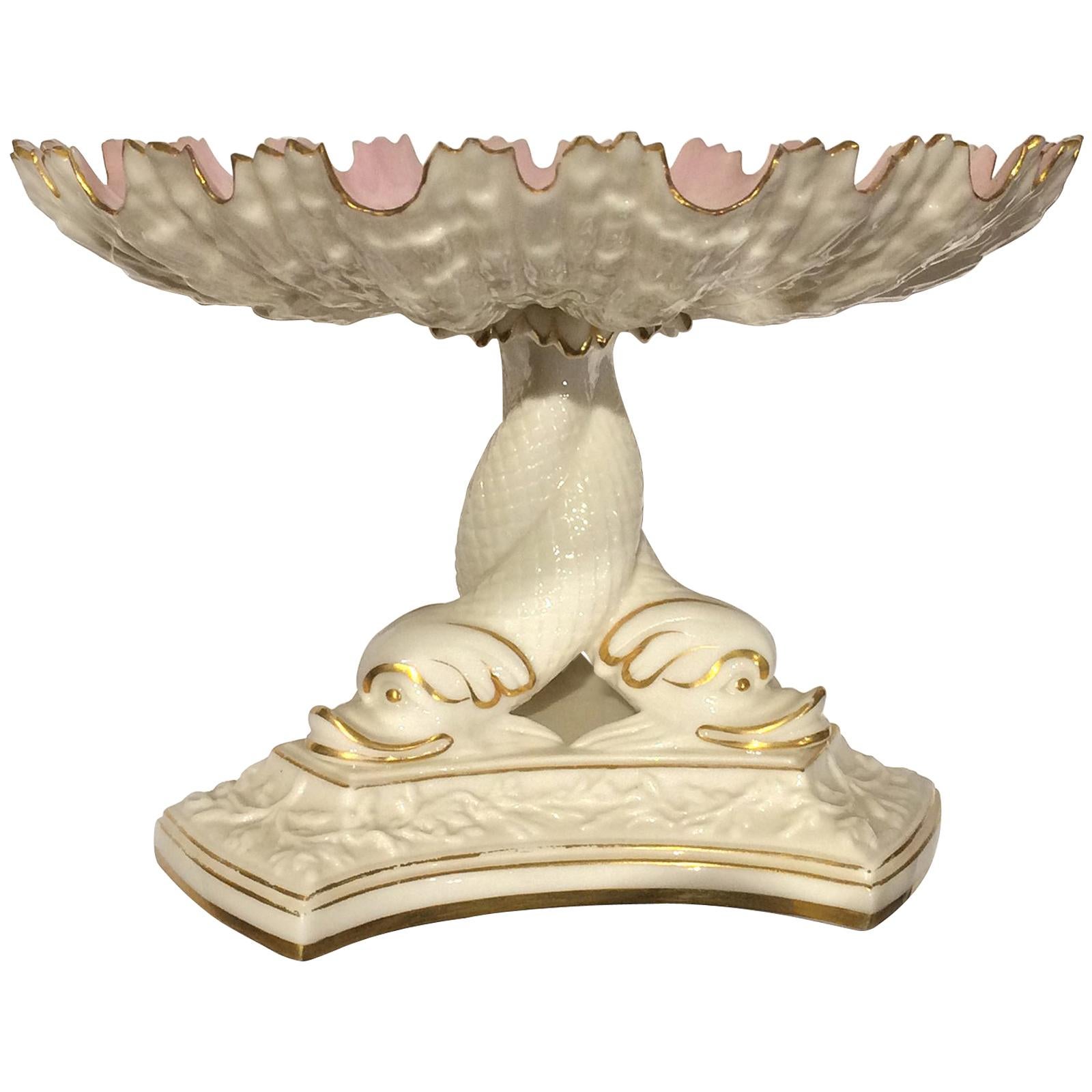Early Royal Worcester Triple Dolphin Comport, circa 1880 For Sale